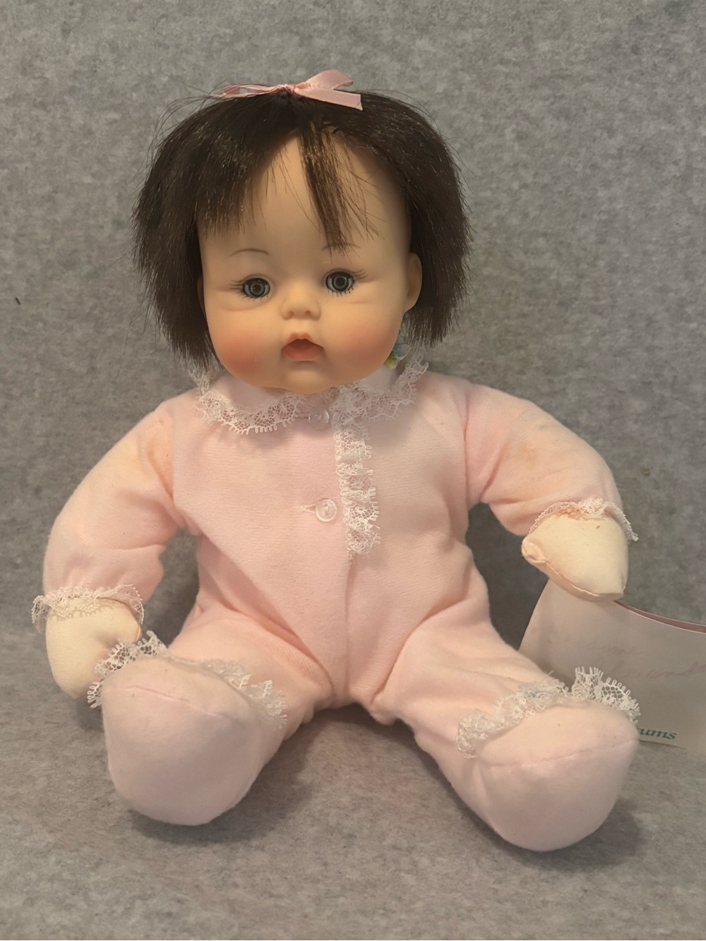 Madame Alexander Little Huggins 13in Soft Body Baby Doll Pink Outfit